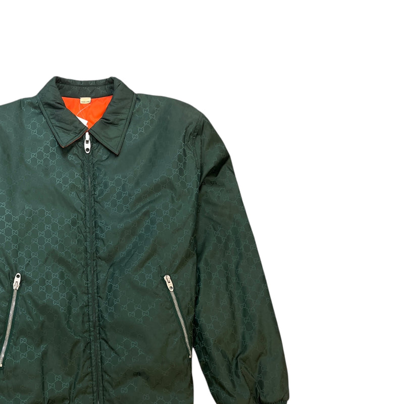 Men's Gg Supreme Reversible Bomber Jacket Green Size IT 44 / XS