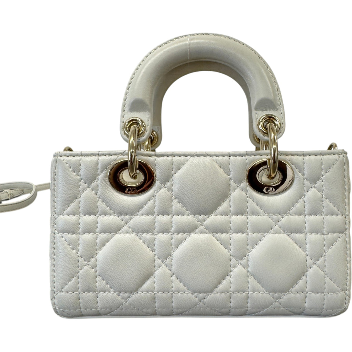 Women's Lady D-Joy Micro Latte Cannage Handbag Cream - Photo 5
