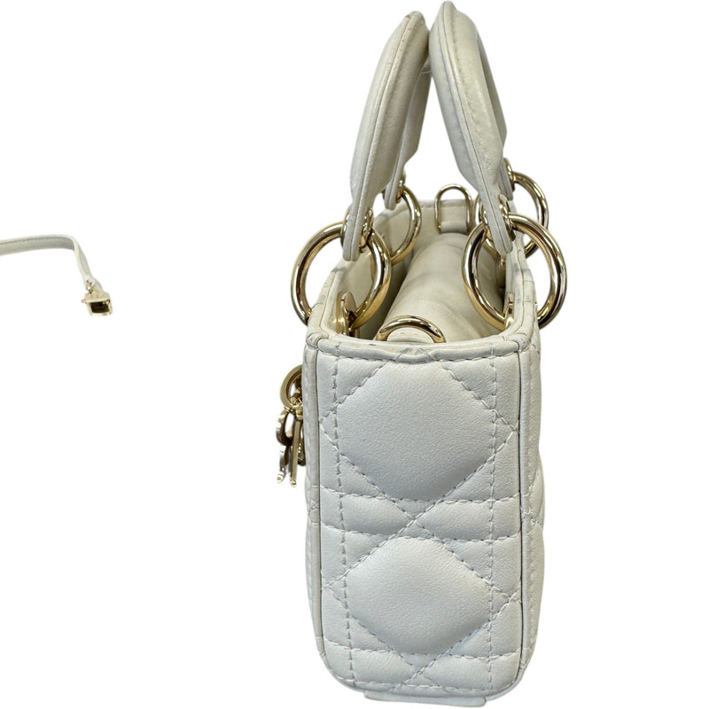 Women's Lady D-Joy Micro Latte Cannage Handbag Cream