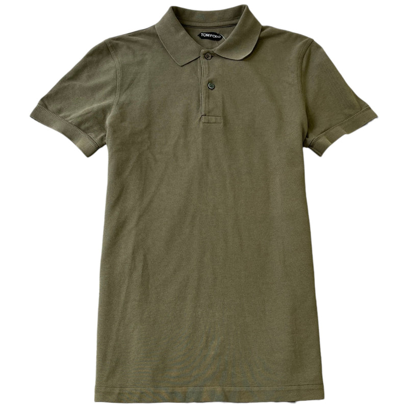 Men's Piquet Polo Shirt Khaki Size M