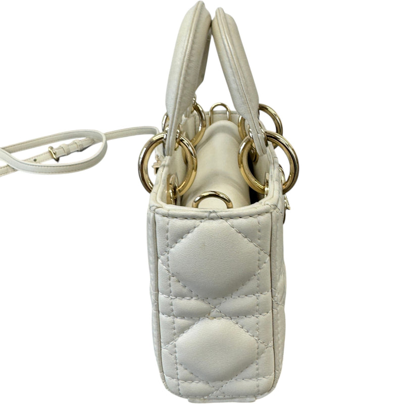 Women's Lady D-Joy Micro Latte Cannage Handbag Cream