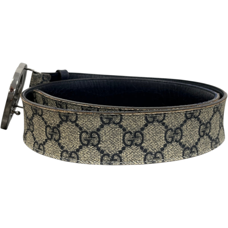 Men's Interlocking GG Supreme Belt Beige Size 30"