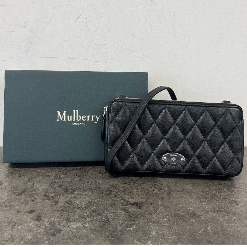 Women's East West Quilted Pouch Bag Black
