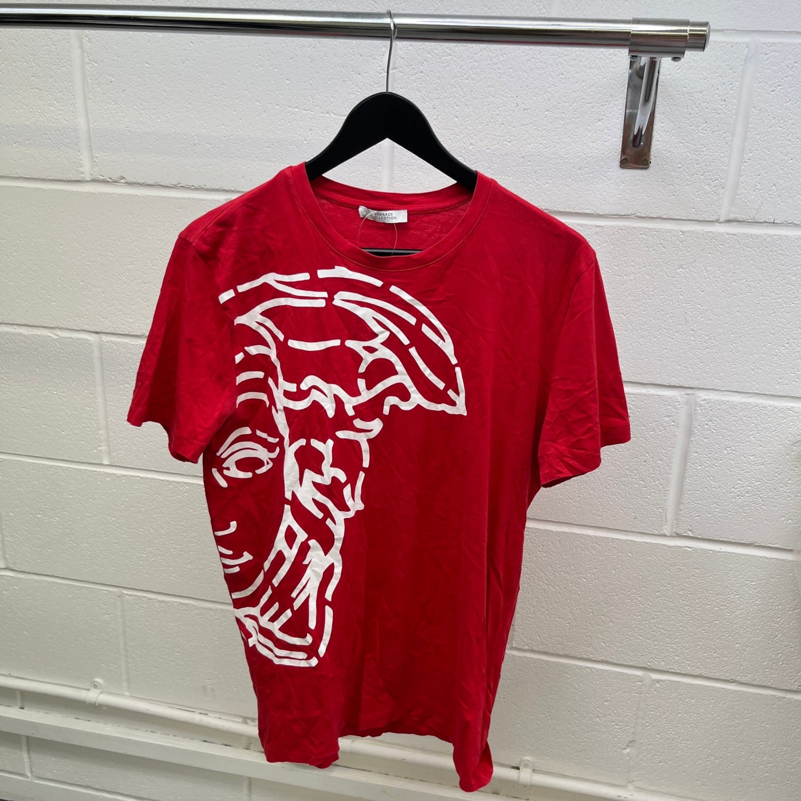 Men's Logo Print T-Shirt Red Size L - Photo 7