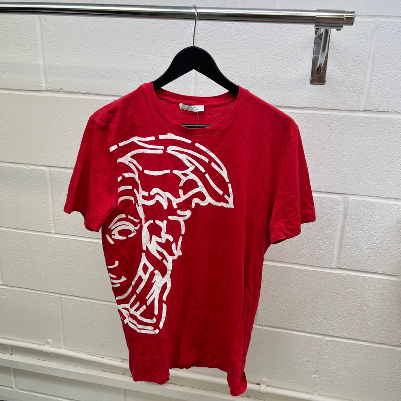 Men's Logo Print T-Shirt Red Size L