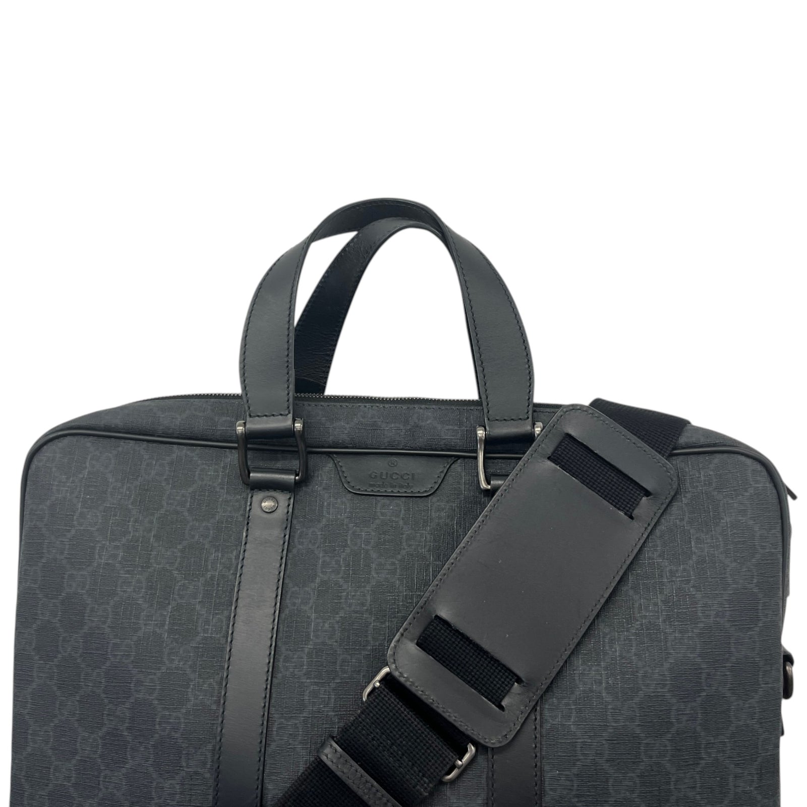 Men's GG Supreme Briefcase Black - Photo 12