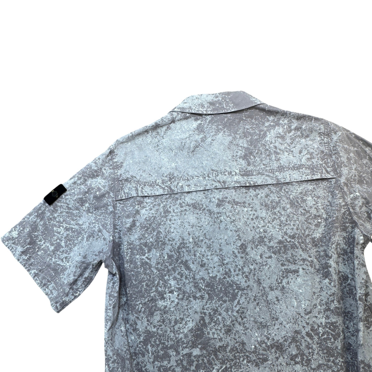 Men's Applique Logo Pigment Shirt Grey Size L - Photo 6