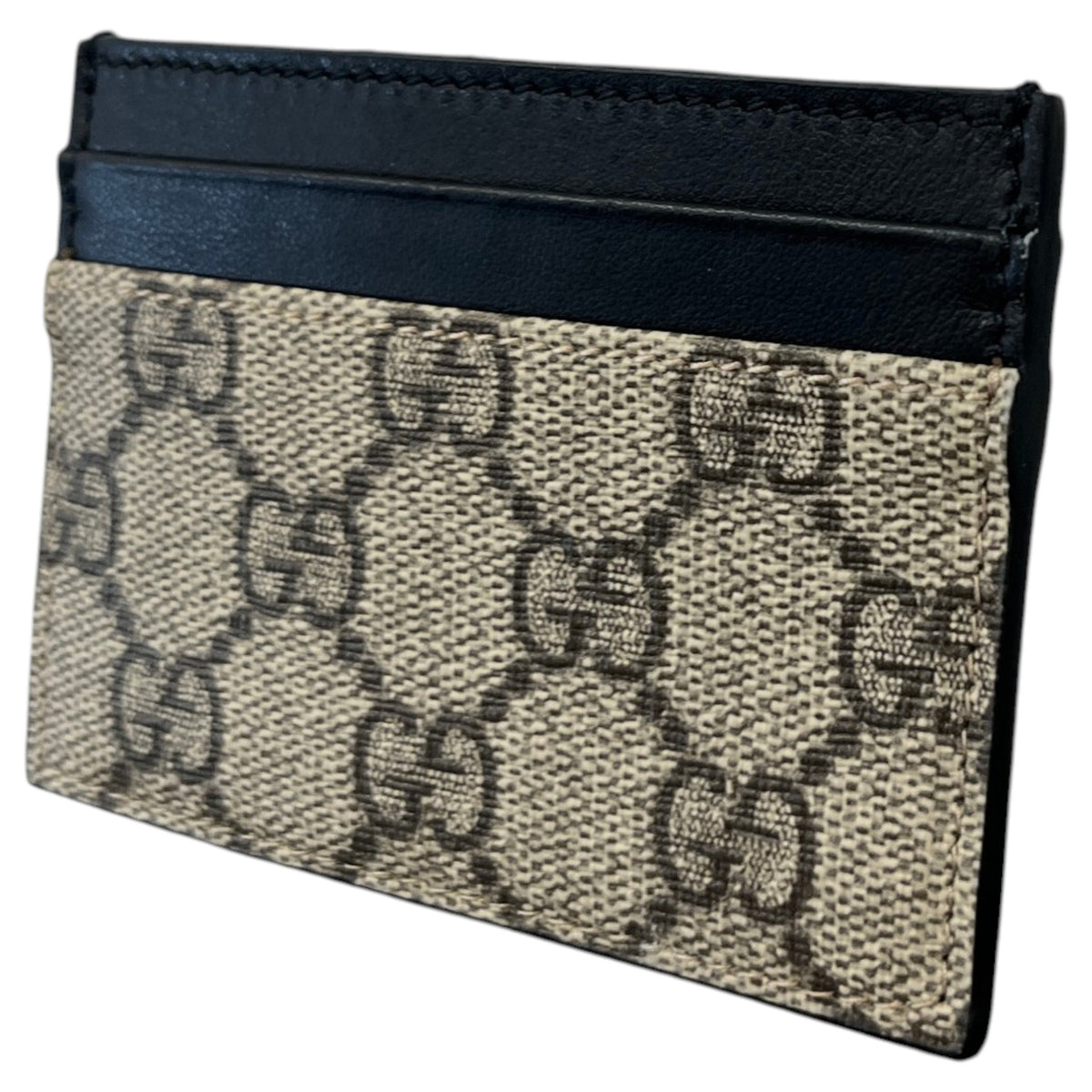 Men's GG Supreme Card Holder Black - Photo 6