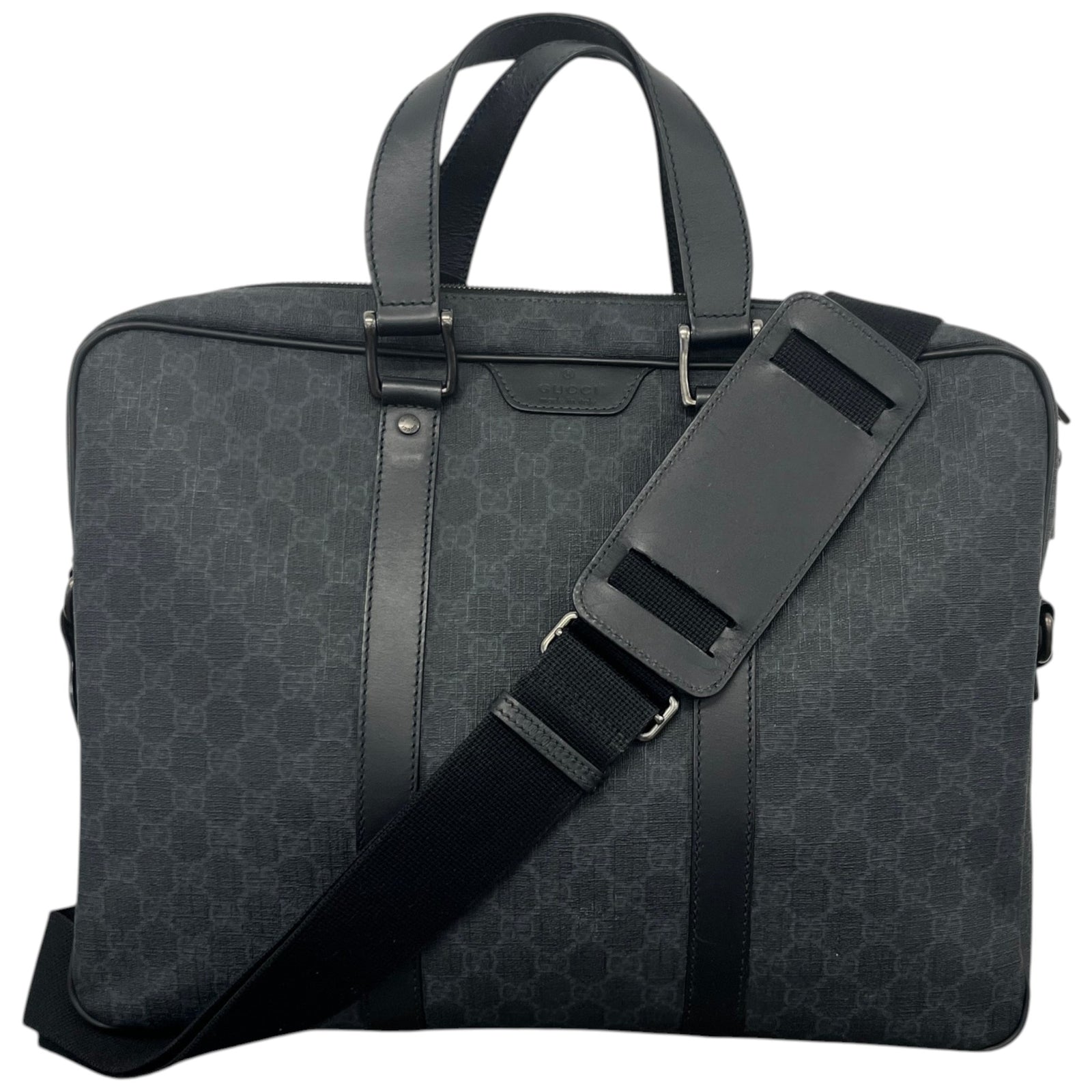 Men's GG Supreme Briefcase Black - Photo 4