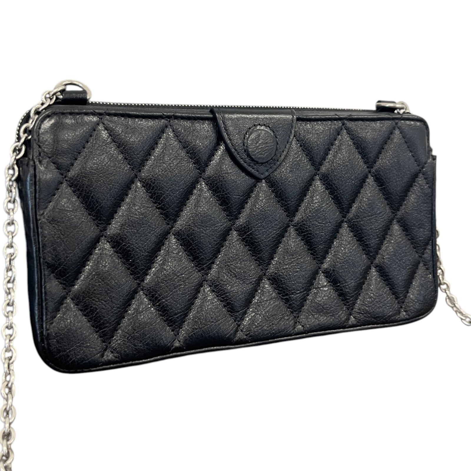 Women's East West Quilted Pouch Bag Black - Photo 6