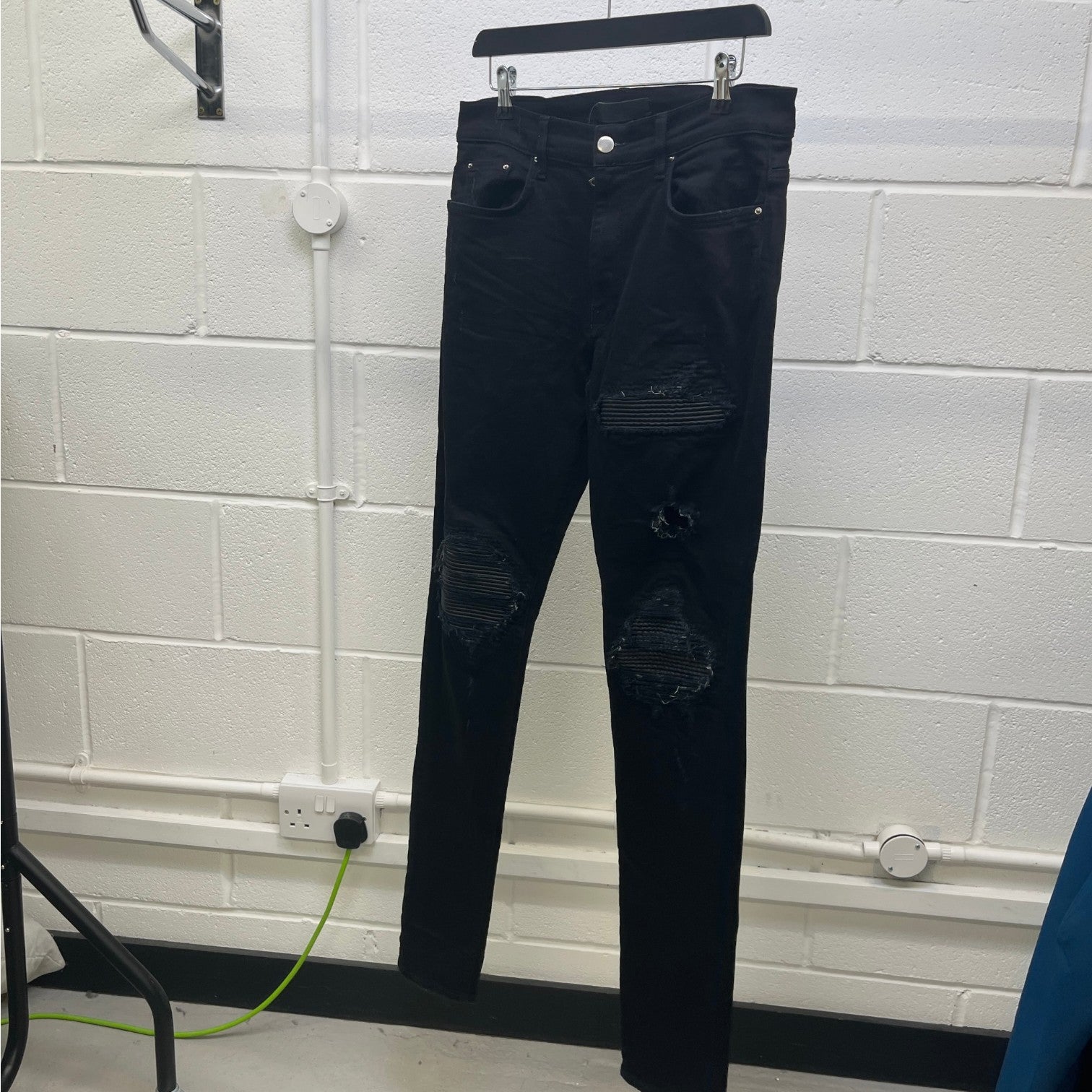 Men's Distressed Mx1 Jeans Black Size Waist 32" - Photo 12