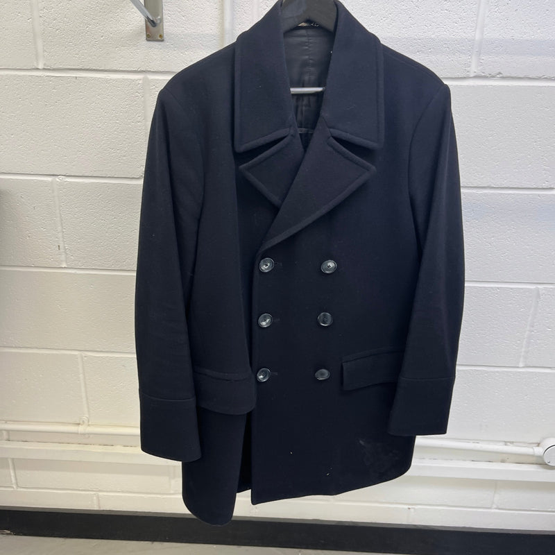 Men's Double Breasted Jacket Black Size L