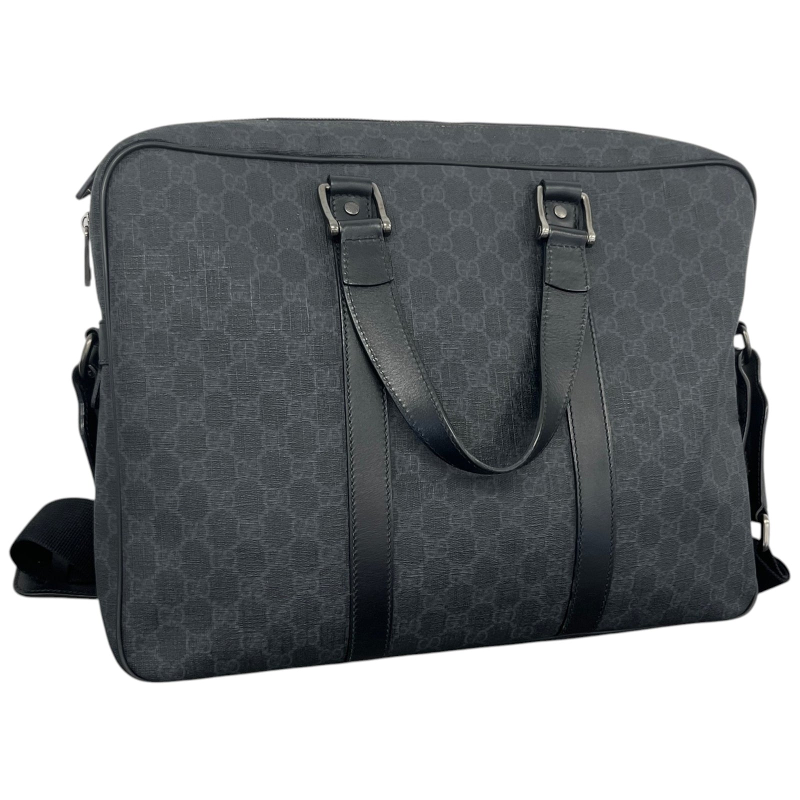 Men's GG Supreme Briefcase Black - Photo 8