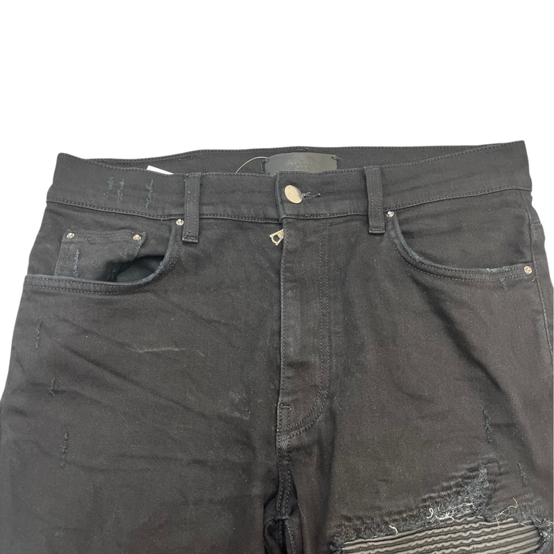 Men's Distressed Mx1 Jeans Black Size Waist 32"