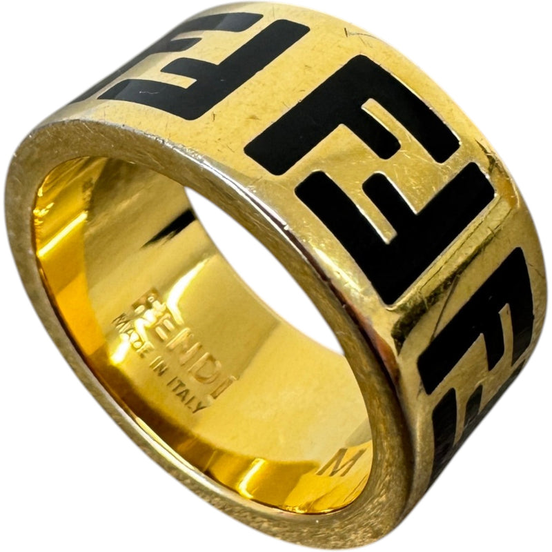 Women's FF Monogram Ring Gold Size M
