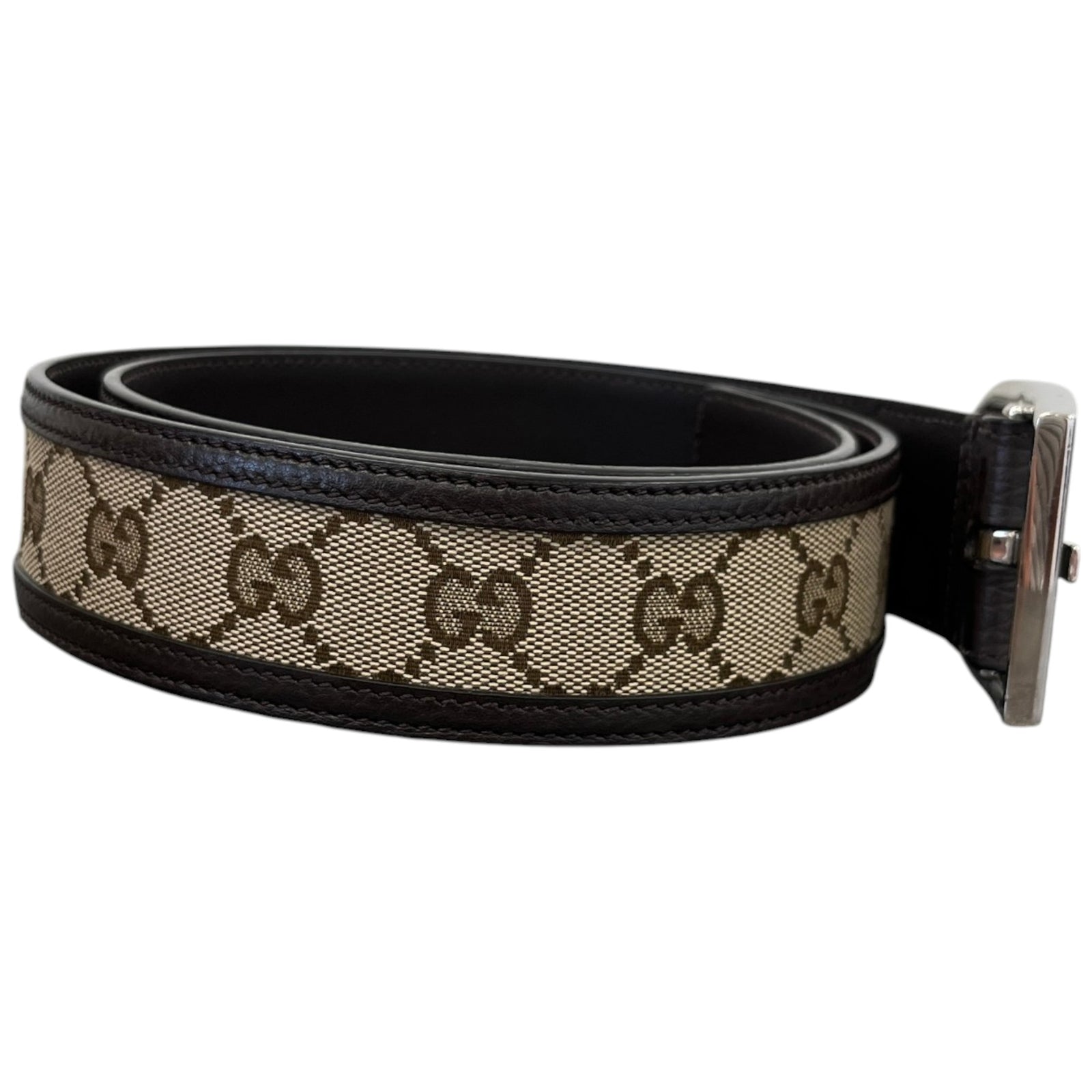 Men's Gg Supreme Belt Brown Size Waist 28" - Photo 3
