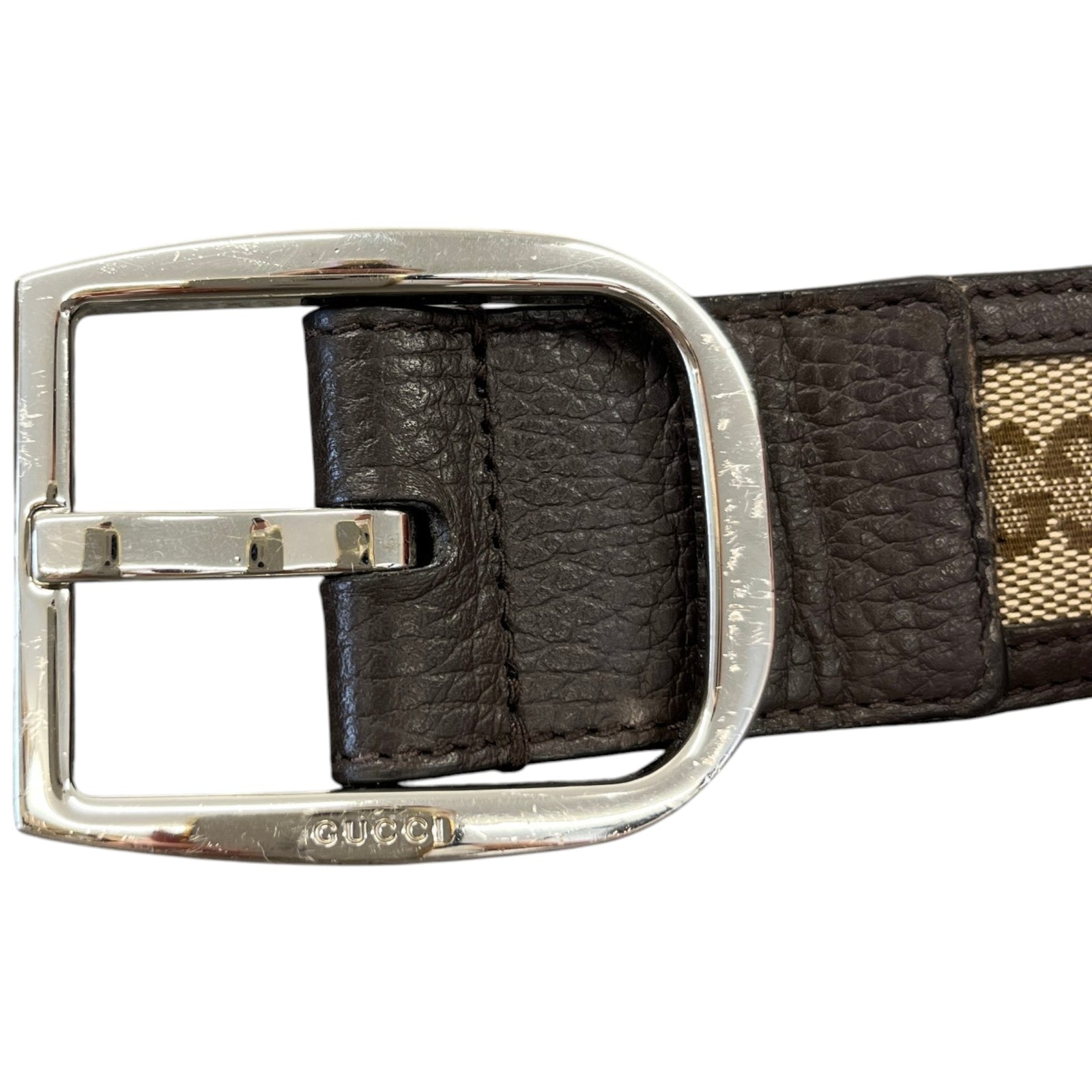 Men's Gg Supreme Belt Brown Size Waist 28" - Photo 5