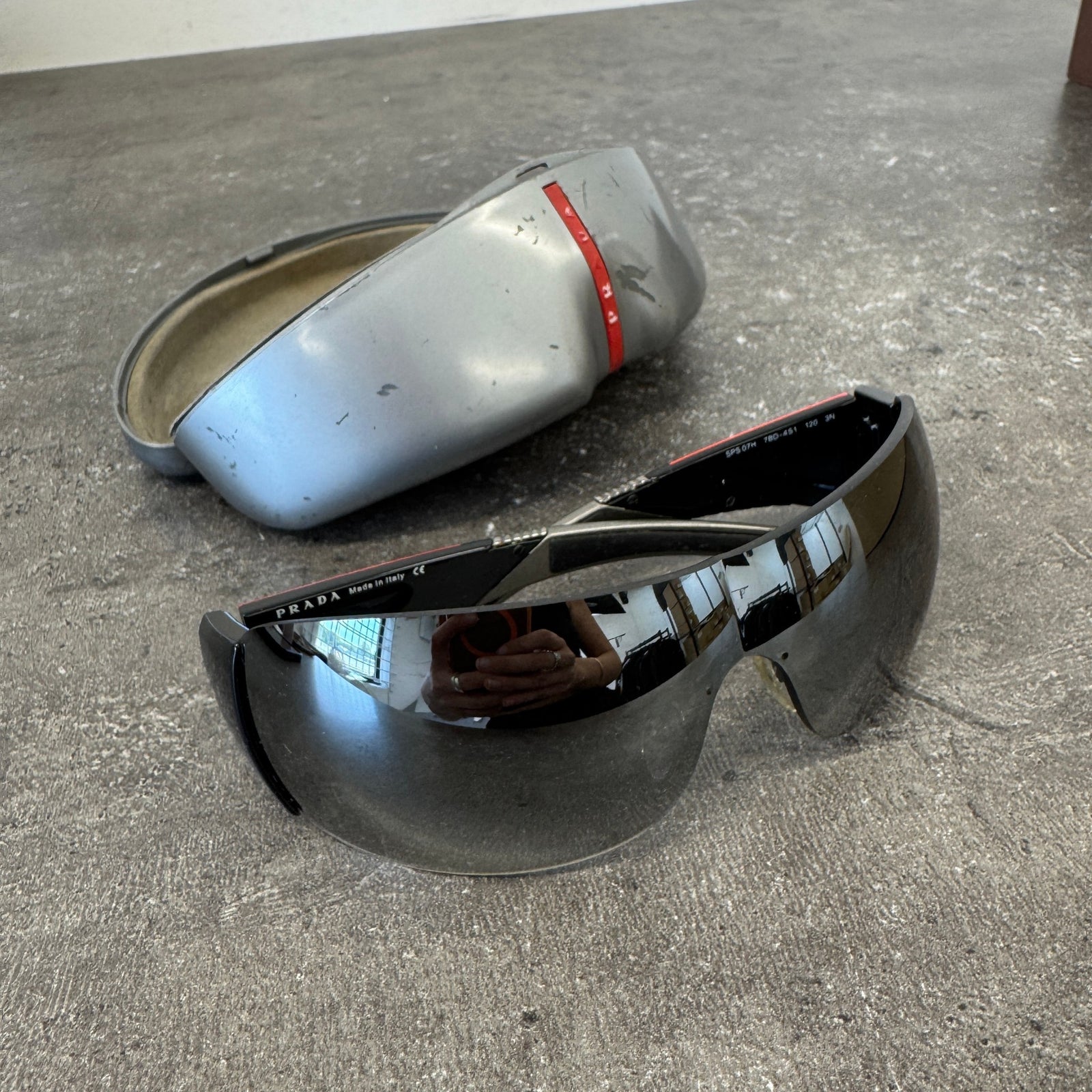 Men's Ps 07H Sunglasses Black - Photo 8