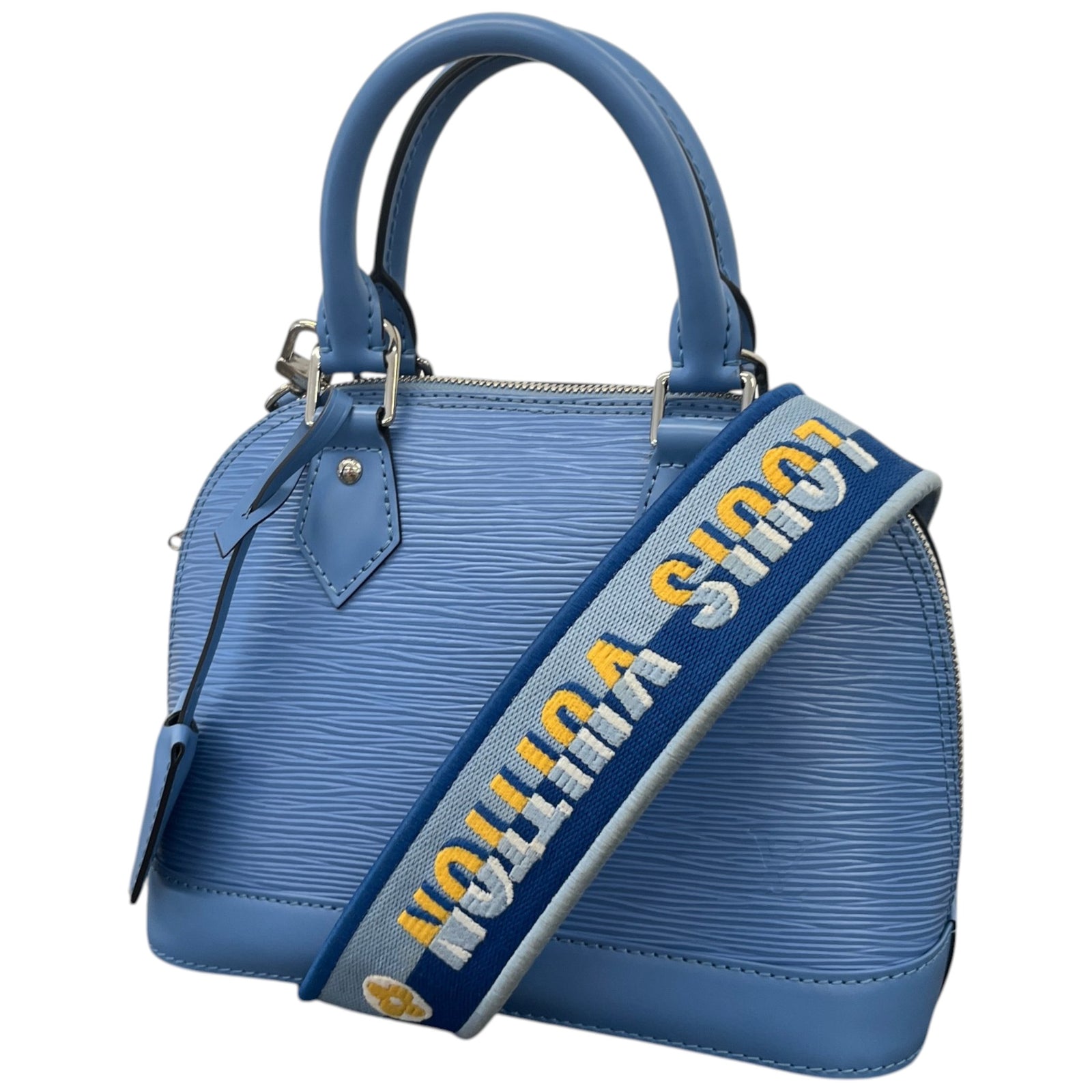 Women's Epi Leather Alma BB Bag Blue - Photo 5