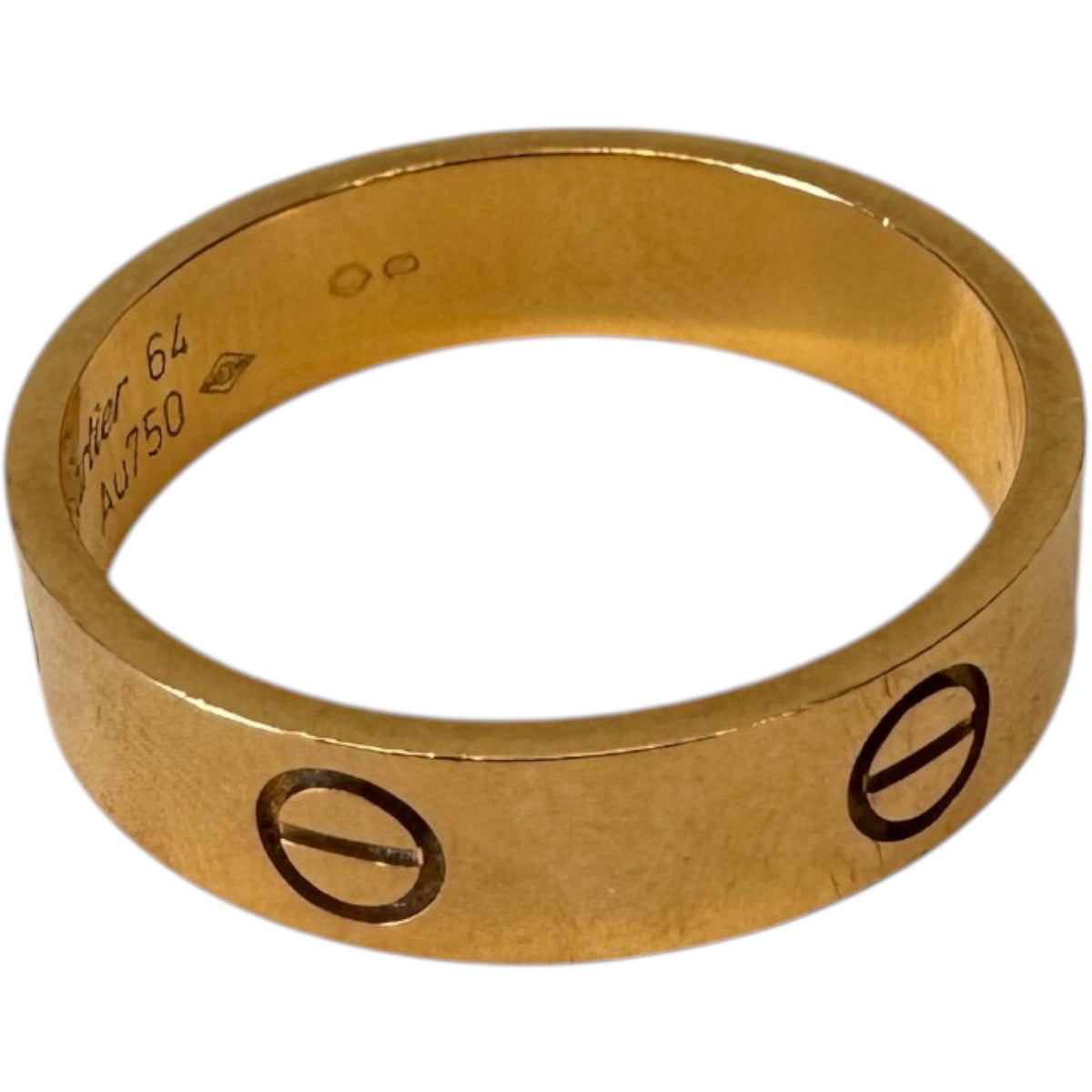 Men's 18K Yellow Gold Love Classic Size 64 Ring Gold Size V - Photo 5