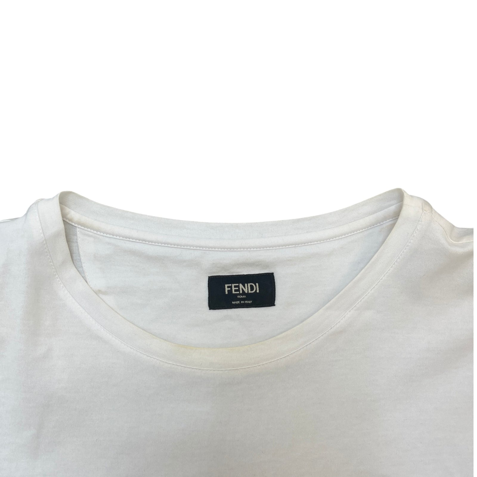 Men's Embroidered Logo T-Shirt White Size XXL - Photo 6