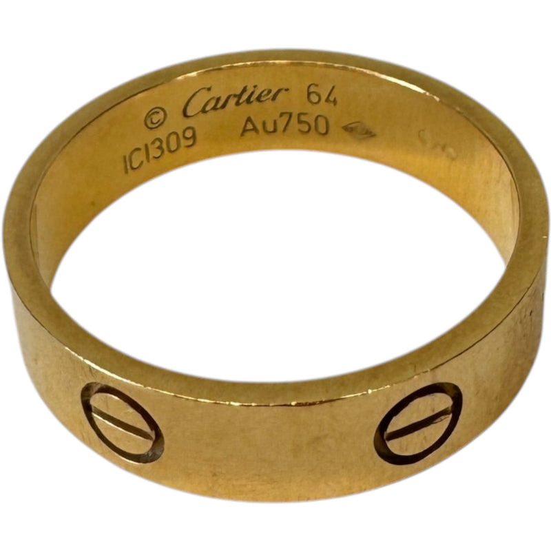 Men's 18K Yellow Gold Love Classic Size 64 Ring Gold Size V