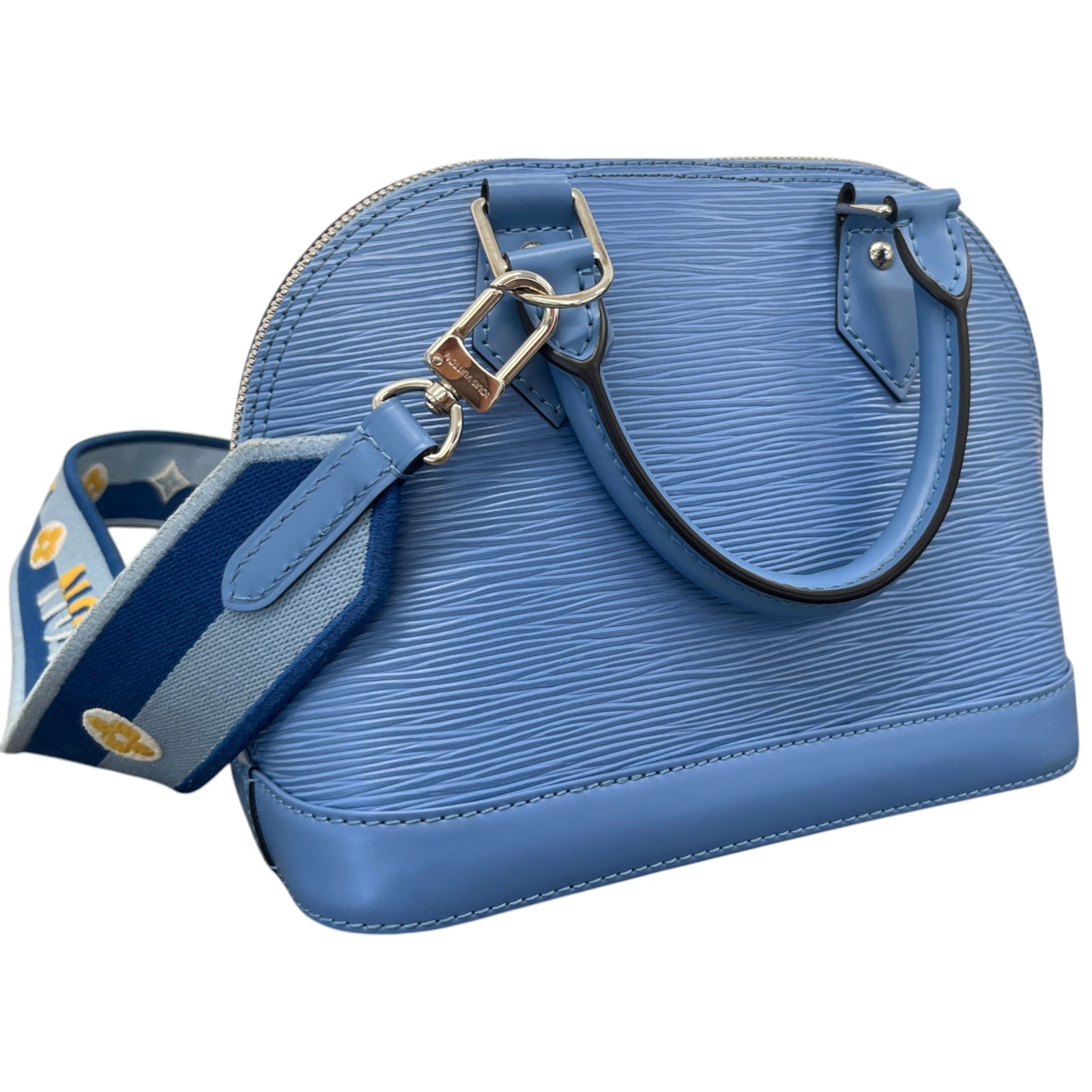 Women's Epi Leather Alma BB Bag Blue - Photo 8