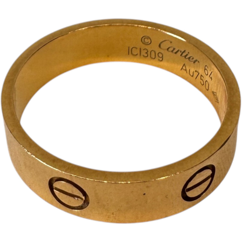 Men's 18K Yellow Gold Love Classic Size 64 Ring Gold Size V