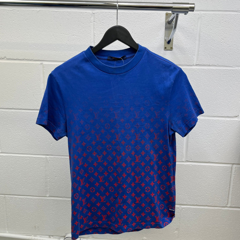 Men's Monogram Gradient T-Shirt Blue Size XS