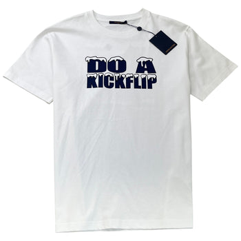 Men's Do A Kickflip Graphic T-Shirt White Size XL