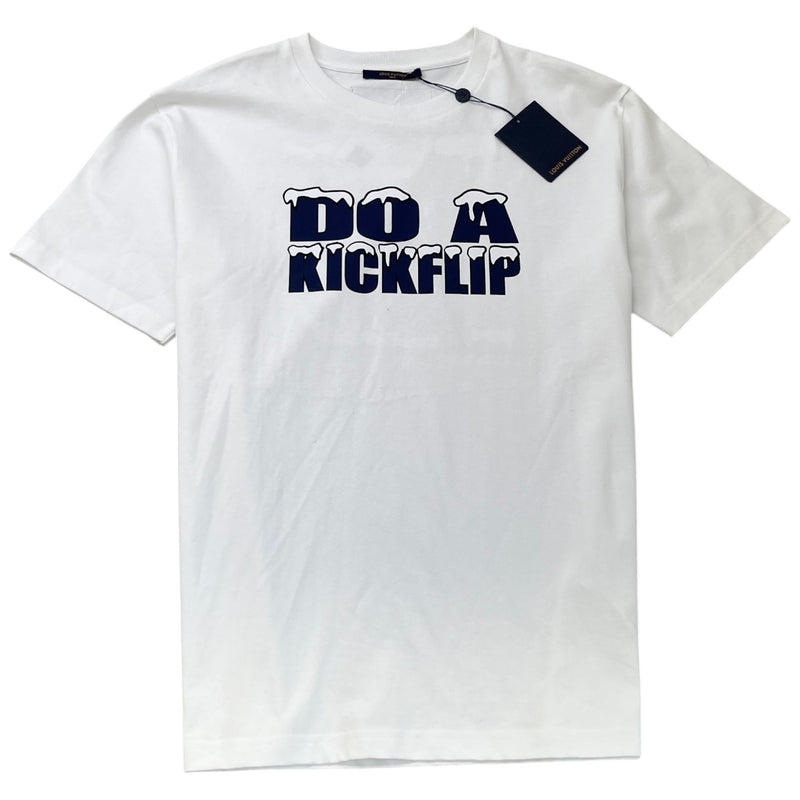Men's Do A Kickflip Graphic T-Shirt White Size XL