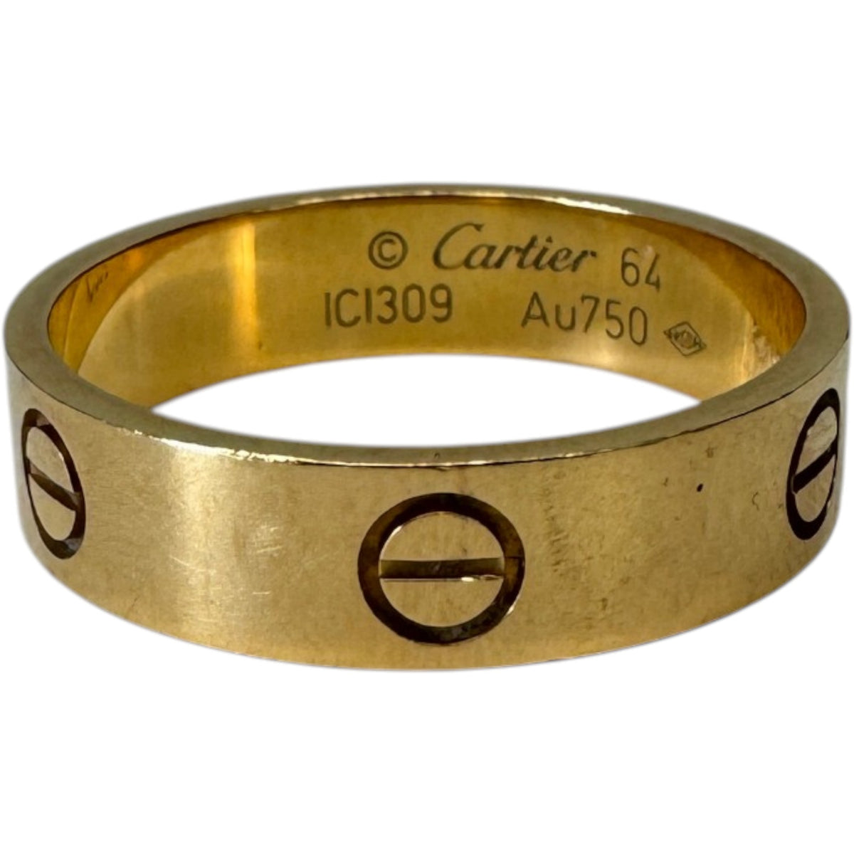 Men's 18K Yellow Gold Love Classic Size 64 Ring Gold Size V - Photo 1