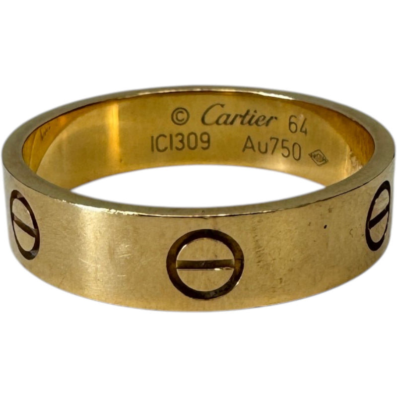 Men's 18K Yellow Gold Love Classic Size 64 Ring Gold Size V
