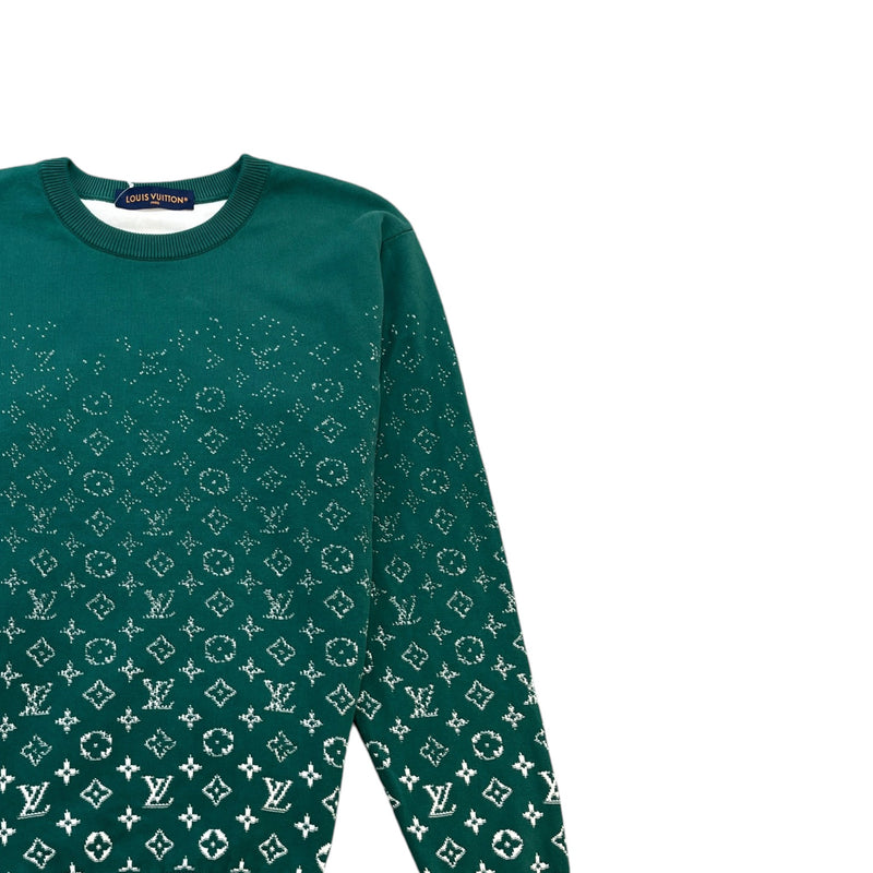 Men's Lvse Monogram Degrade Sweatshirt Green Size L