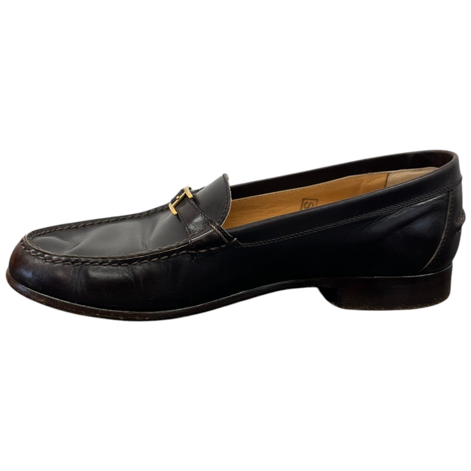 Hermes Women's Buckle Loafers Brown Size 2.5 - Photo 2