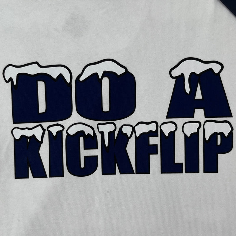 Men's Do A Kickflip Graphic T-Shirt White Size XL