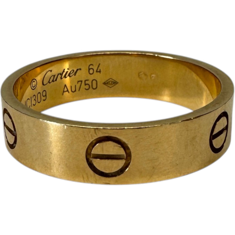 Men's 18K Yellow Gold Love Classic Size 64 Ring Gold Size V