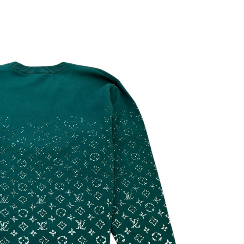 Men's Lvse Monogram Degrade Sweatshirt Green Size L