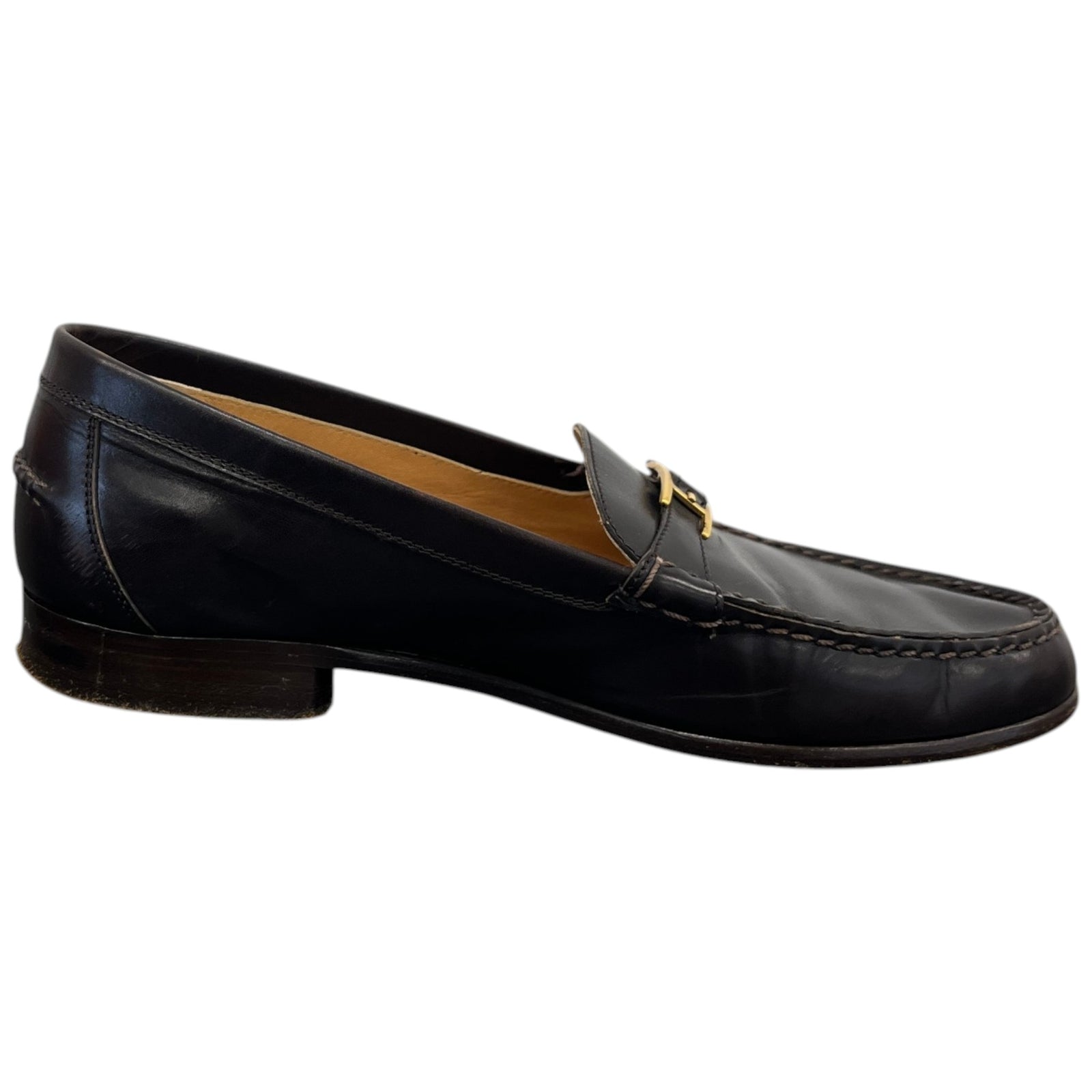 Hermes Women's Buckle Loafers Brown Size 2.5 - Photo 4