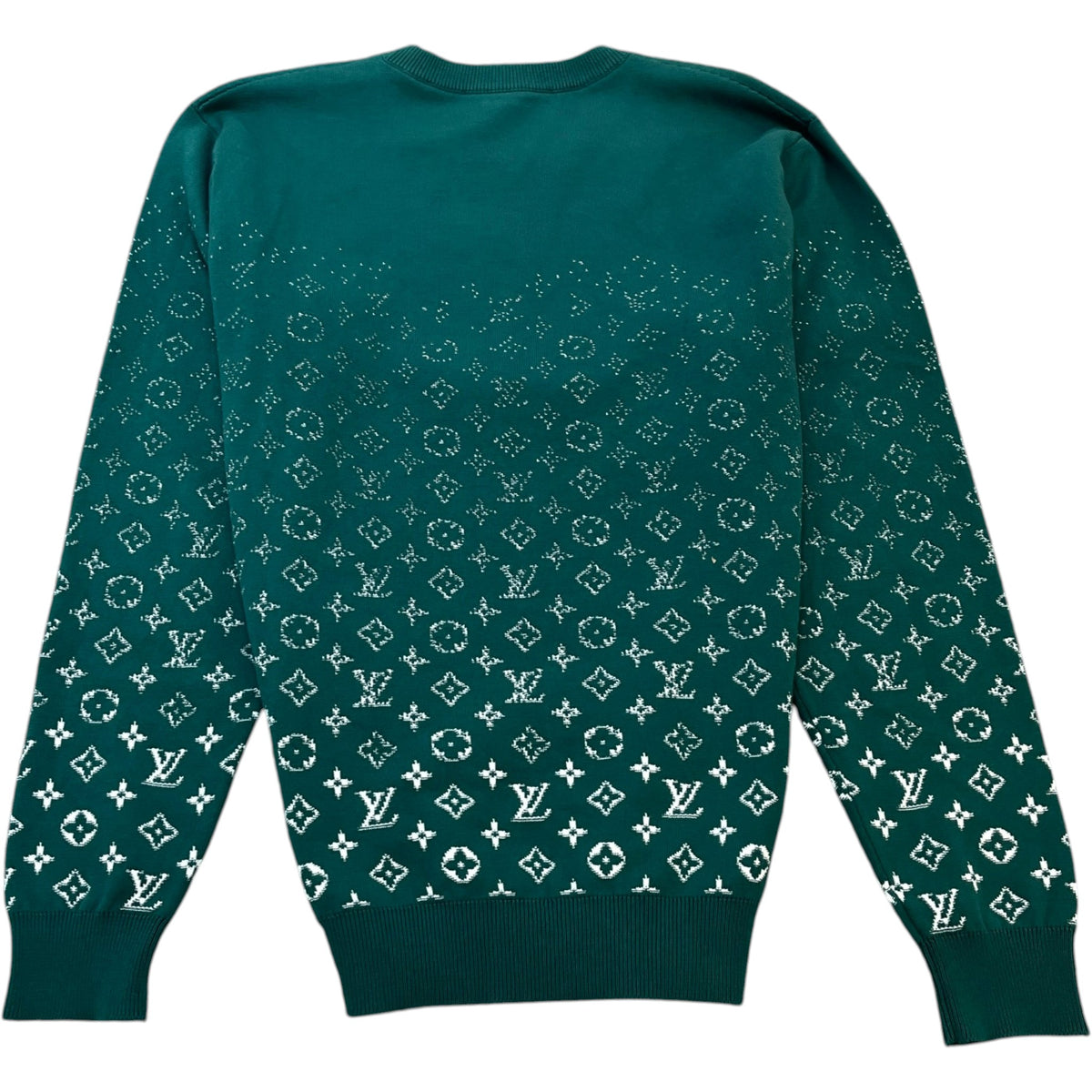 Men's Lvse Monogram Degrade Sweatshirt Green Size L - Photo 2
