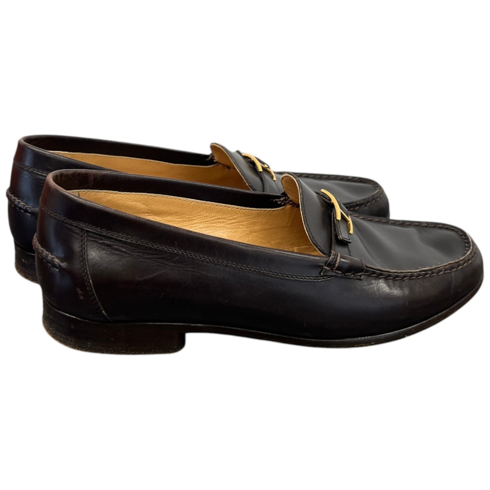 Hermes Women's Buckle Loafers Brown Size 2.5 - Photo 8