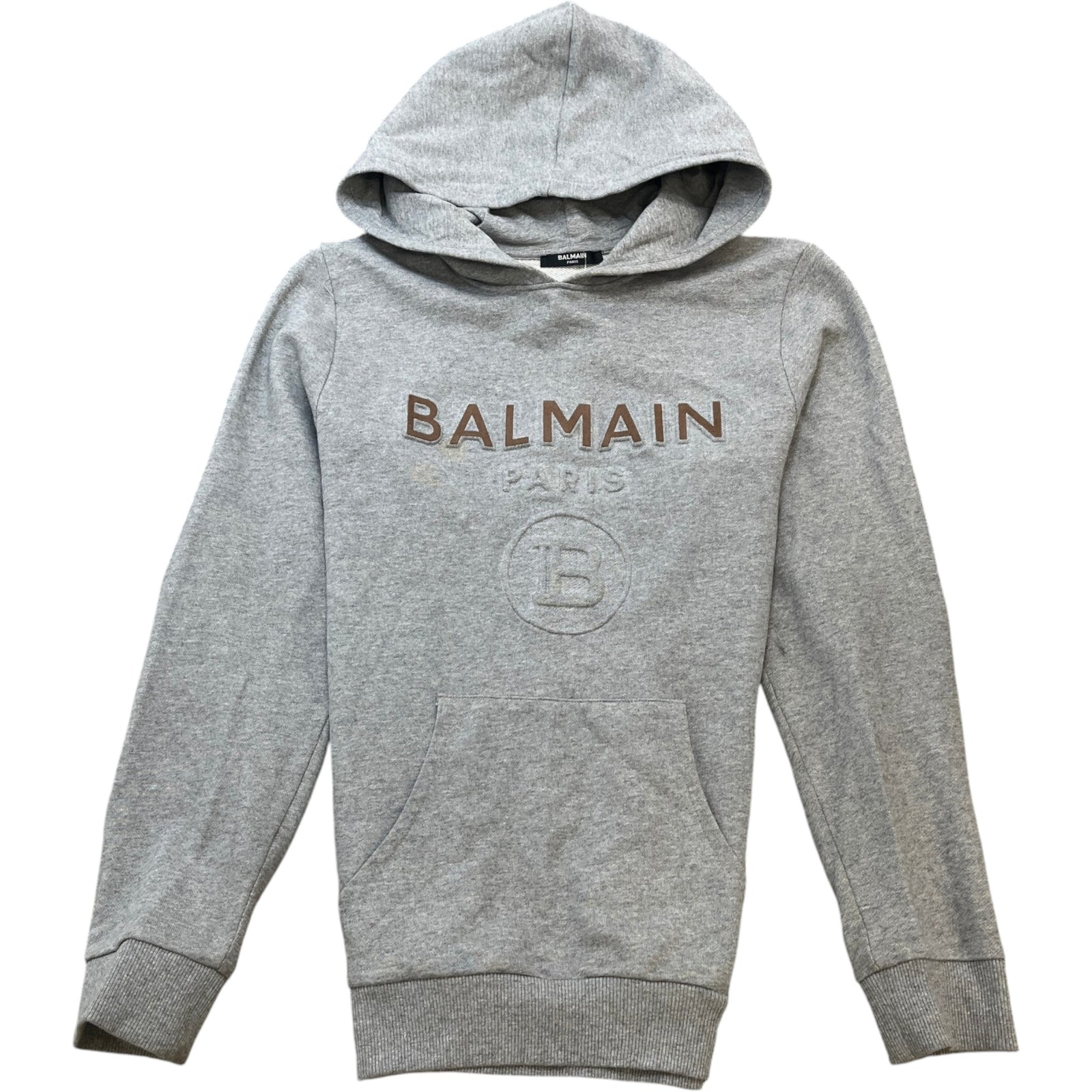 Men's Juniors Embossed Logo Hoodie Grey Size 16Y - Photo 1