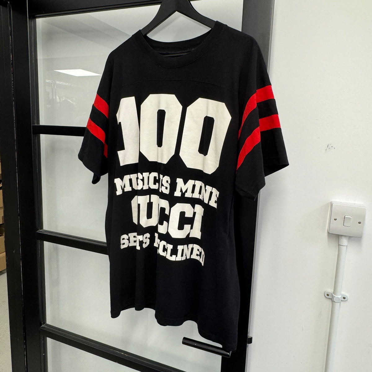 Men's Graphic Print Logo T-Shirt Black Size S - Photo 6