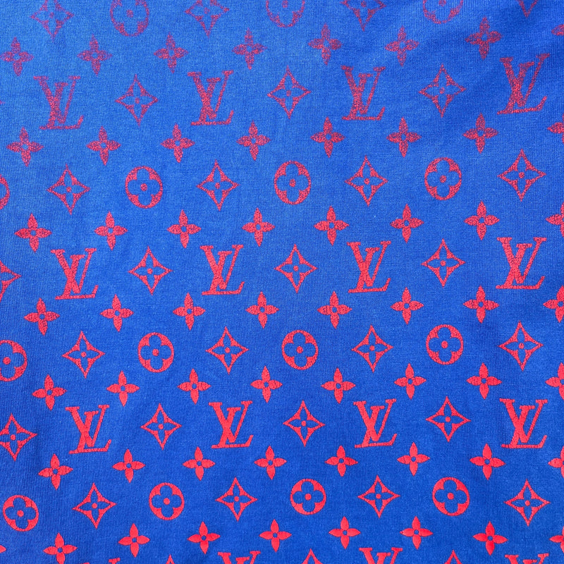 Men's Monogram Gradient T-Shirt Blue Size XS