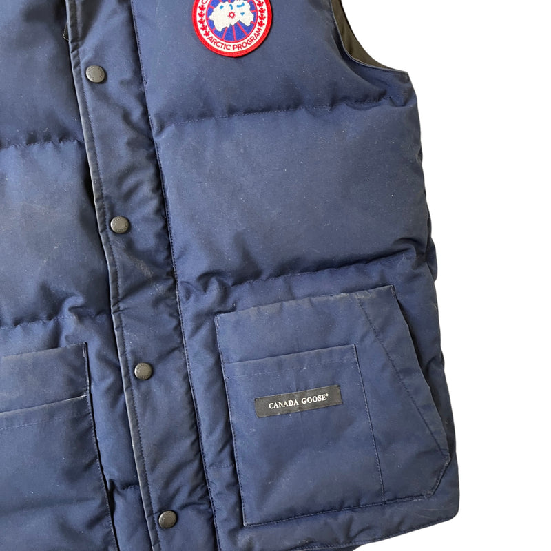 Men's Freestyle Crew Vest Gilet Navy Size S
