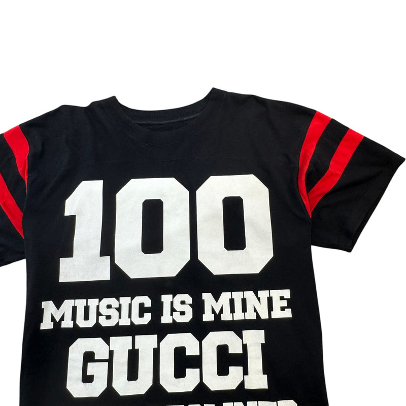 Men's Graphic Print Logo T-Shirt Black Size S