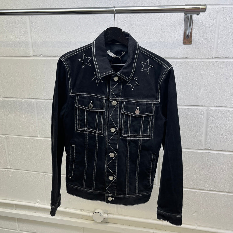 Men's Embroidered Stars Jacket Black Size M