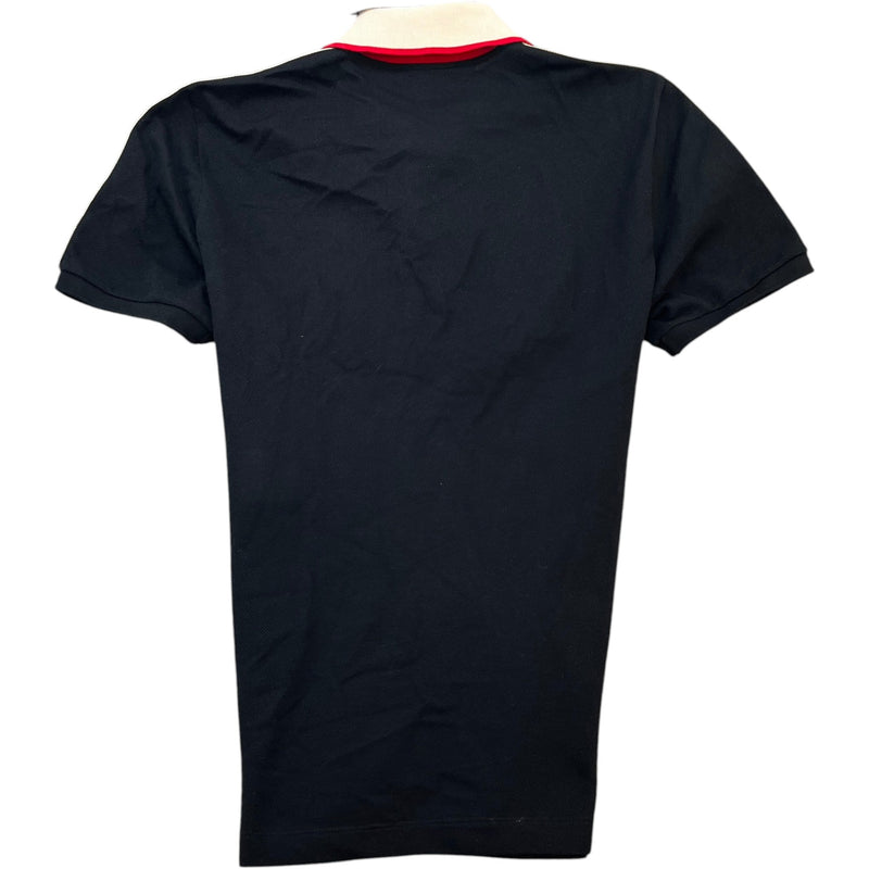 Men's Tape Logo Polo Shirt Black Size M