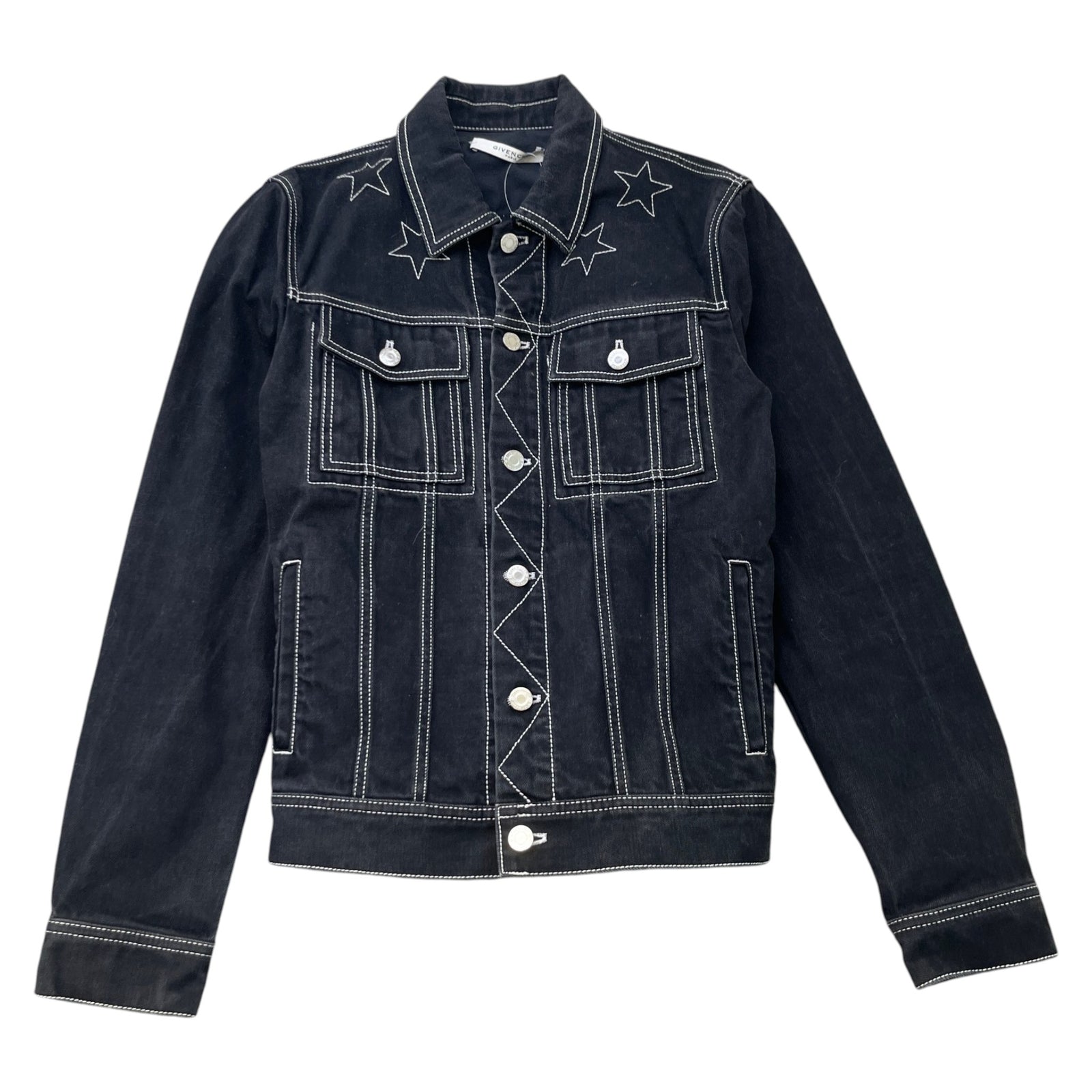 Men's Embroidered Stars Jacket Black Size M - Photo 1
