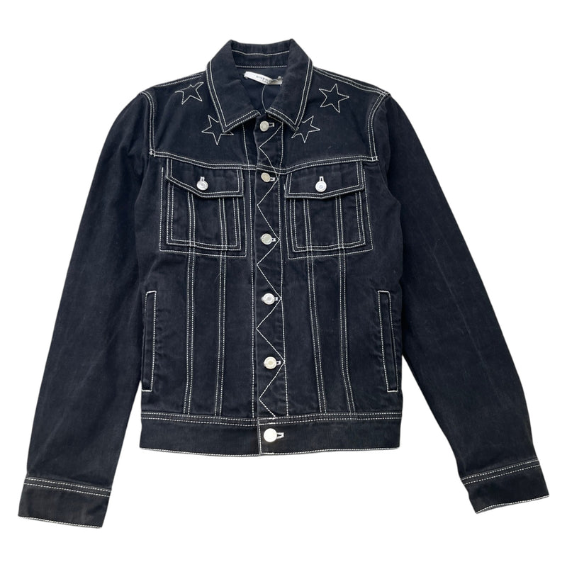 Men's Embroidered Stars Jacket Black Size M